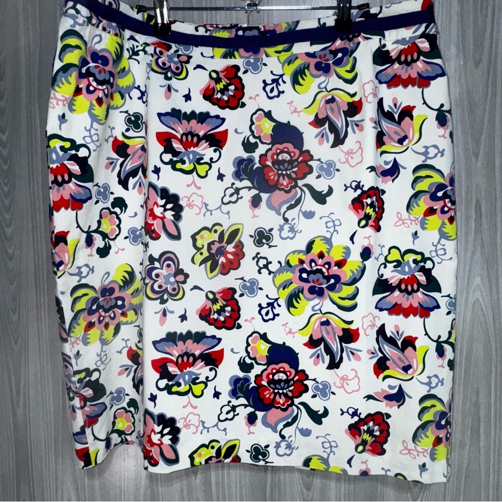 Boden Miriam Floral Pencil Skirt Women’s Size 16 R Cotton Lined‎ NWT